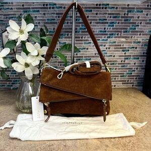NWT Hammitt Dillon Small Chocolate Diamond Suede purse